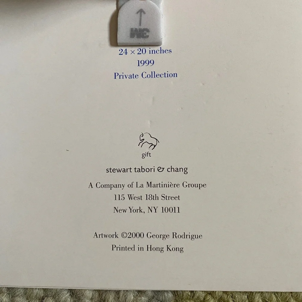 Y2K I George Rodrigue I Matted "Daisy" Blue Dog Note Card - Picture 12 of 16